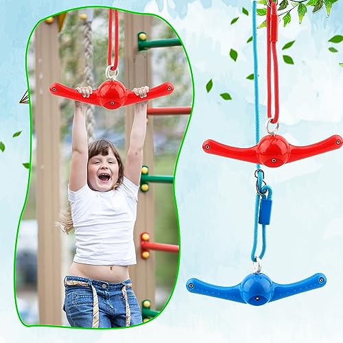 2 Pack Ninja Twist Swing 360° Handle Twist Playset Ninja Line Toys Jungle Gym Accessories for Kids Boys Girls Playground Backyard Swing Set Attachments