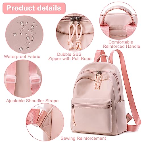 BTOOP Mini Backpack Women Girls Water-resistant Small Backpack Purse Shoulder Bag for Womens Adult Kids School Travel - color: Pink, size: Mini