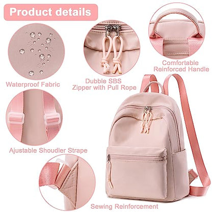 BTOOP Mini Backpack Women Girls Water-resistant Small Backpack Purse Shoulder Bag for Womens Adult Kids School Travel - color: Pink, size: Mini