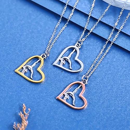 Sariel Gymnastics Gifts for Women Gymnast Necklace 925 Sterling Silver Gymnastics Fashion Jewelry Pendant Birthday - color: Silver