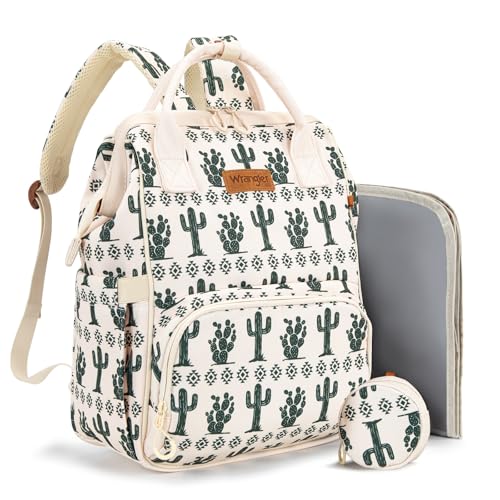 Montana West Wrangler Diaper Bag Backpack Aztec Callie Bag Travel Backpack Purses Western Multi-Function Baby Bags for Mom - color: Cacti