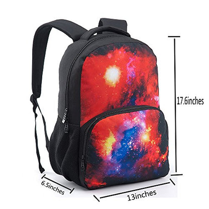 CAIWEI backpack teen, Universe Space TrendyMax Galaxy Pattern Backpack Cute for School (Starry sky 1) - color: Starry Sky 1, size: 17.5*13*6.7 Inch