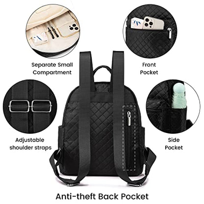 LOVEVOOK Backpack for Women Light Weight Waterproof Backpack Purses Daily Backpack… | Light Weight - color: Updated Black