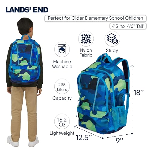 Lands' End Unisex Kids Large ClassMate Lightweight Durable Elementary School Backpack, Nicci - color: Nicci