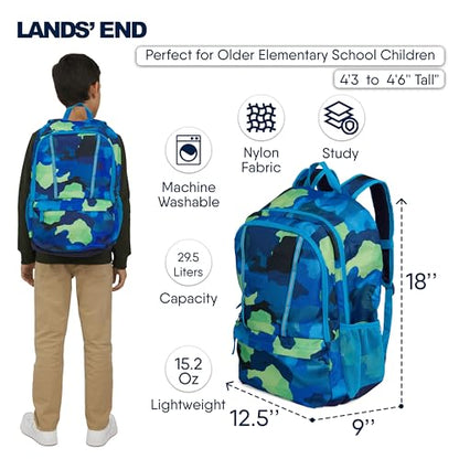 Lands' End Unisex Kids Large ClassMate Lightweight Durable Elementary School Backpack, Nicci - color: Nicci