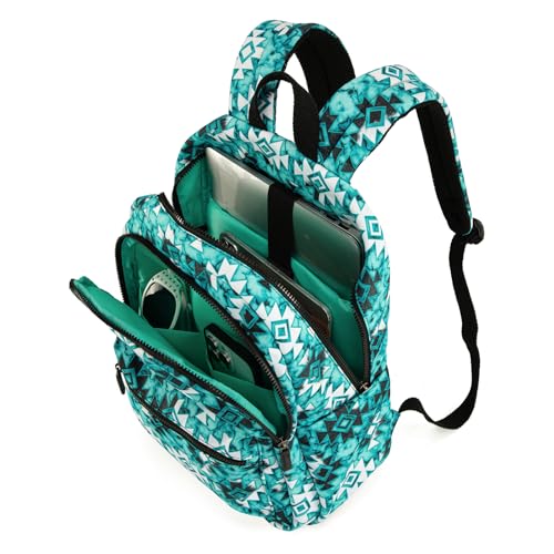 Montana West Western Backpack Purse for Women Lightweight Rucksack Casual Daypack for Laptop Travel College - color: Aztec Turquoise