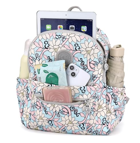 Pealwel Mini Backpack Purse for Women,Small Nylon backpacks for Ladies Backpacks Women Anti Theft Travel Bag (Vine flower) - color: Vine Flower