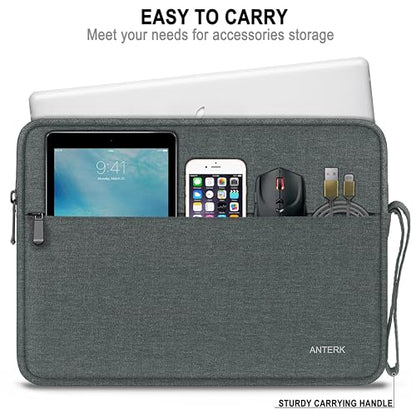 Laptop Sleeve 14 Inch, Water Resistant Traveling Computer Cover with Handle, Shockproof Protective Carrying Laptop Case Compatible for 14 Inch MacBook Air/Pro, HP, Dell, Lenovo, Darkgrey - color: Darkgrey, size: 14 Inch