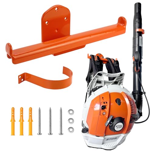 Backpack Leaf Blower Hanger with Tube Hook, 1 Pack Backpack Sprayer Wall Mount, Heavy Duty Chainsaw Wall Mount Stand Accessories Garage Organization Storage - size: 1 Pack