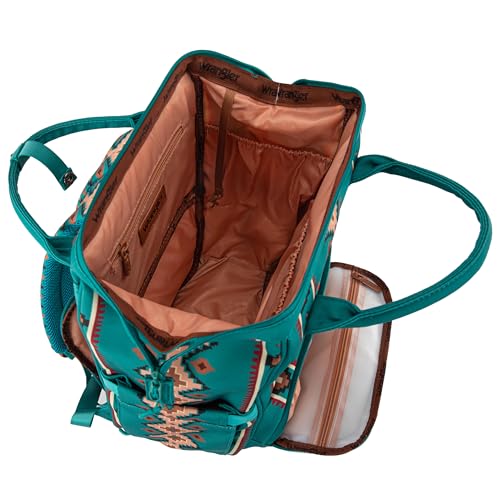 Montana West Wrangler Diaper Bag Backpack Aztec Callie Bag Travel Backpack Purses Western Multi-Function Baby Bags for Mom - color: Green