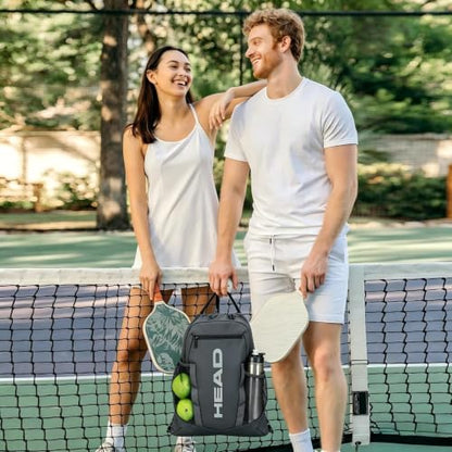HEAD Men's Drawstring Backpack with Shoe & Phone Pocket,Structured Sports Gym Sack with Bottle Holders for Basketball, Workout, Tennis, Swimming, Travel,Training - color: Dark Grey