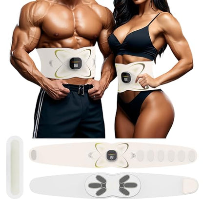 FAD Cleard - Abs Sculptor, Ab Stimulator Belt with Heating Pad for Belly Fat Burning, ab Toner Muscle Stimulator for Stomach Exercise Smooth & Firm, Lower Back Massager for Pain Relief Unisex Gifts