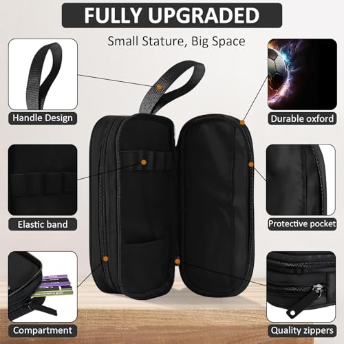 TILYTADLY School Backpack for Boys - 4pcs Soccer Boys Backpack with Lunch Box and Pencil Case for Kids Children Teens Elementary Middle School - Students Bag for Ages 6-18,17″Bookbag Travel Back Pack - color: Soccer-09-backpack Set