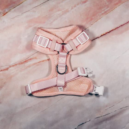 Premium No-Pull Dog Harness Soft Neoprene & Breathable Mesh Vest with Front & Back Clip D-Rings Adjustable Lightweight Walking Harness for Puppies, Small & Medium Dogs (Baby Pink, M) - color: Baby Pink, size: M: Neck=15.4-20.1''/Chest=18.1-24.4''