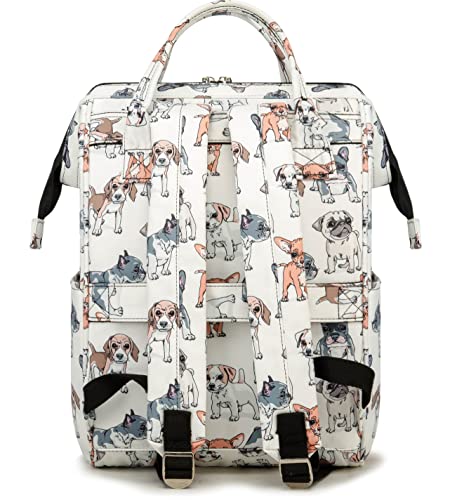 Kinmac Wide Open Style Laptop Backpack College Travel Outdoor Backpack For Laptop Up to 15.6 Inch (Dog) - color: Dog（open Wide）