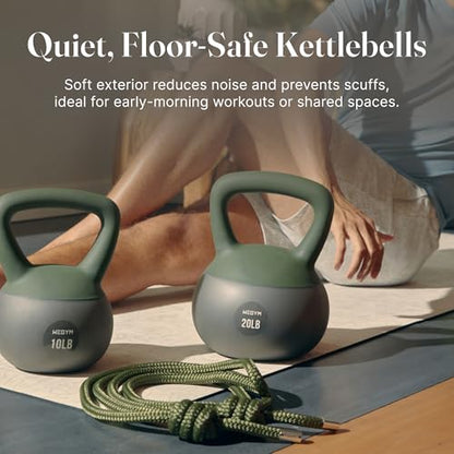 WeGym Soft Kettlebells with Cushioned Impact-Resistant Base and Anti-Slip, Wide-Grip Handle for Home Workouts, Weightlifting, and Full Body Strength Training - color: Mix-3 PCS, style: 10+15+20LB