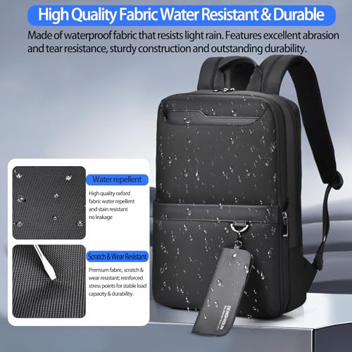Travel Laptop Backpack for Men Business Backpack Expandable Fits 15.6-inch Laptop Waterproof Durable Computer Backpack for Business Travel Work Office College Daily Use