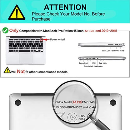 MOSISO Compatible with MacBook Pro 15 inch Retina (A1398, Version 2015/2014/2013/end 2012), PU Leather Portfolio Protective Stand Cover Sleeve, Brown - color: Brown