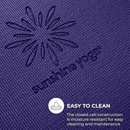 Voyage Yoga Mat, 6 Pack, 72" x 24" Professional Studio and Gym Bulk Yoga Mats, 5mm Thick, Durable, Anti-Tear, Non Slip Fitness and Exercise Mats - color: Purple