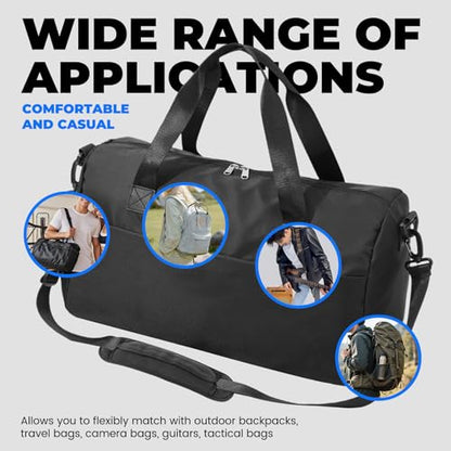 LELE LIFE 2 Pack Shoulder Strap Pads with Non-Slip Dots, Breathable Ultra Thick Shoulder Pads Cushion for Backpack Straps, Crossbody Bag, Guitar, Belt, Camera, Black