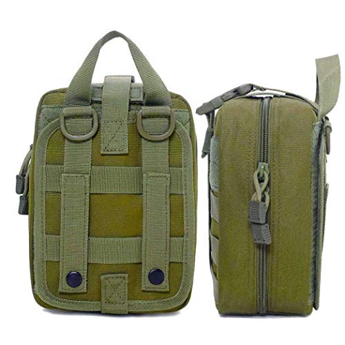 1000D Molle Ifak Pouch Rip Away, Tactical Tear Away Medical Pouch Empty, Military First Aid Pouch Bag Only for Camping Hiking Travel - color: Army Green