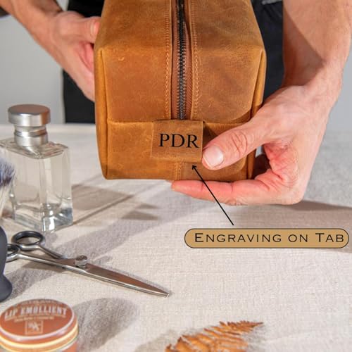 Groomsmen Gifts, Personalized Leather Toiletry Bag for Men, Idea for Groomsman, Travel Pouch for Him, Husband, Dad, Grandpa, Boyfriend, Birthday, Retirement, Anniversary, Wedding, Father Day Gift - color: Groomsmen Gifts