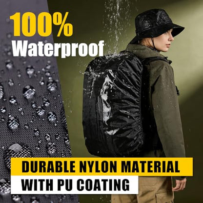 Waterproof Backpack Rain Cover, Bag Pouch with 10000mm Waterproof Level for 35L-40L Backpack, Antislip Cross Buckle Strap, Ultralight Compact Portable, for Hiking, Camping, Traveling