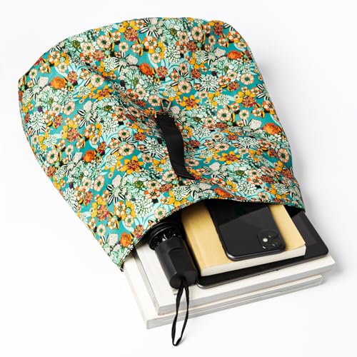 Black Butterfly Boho Backpack Purse for Women, Lightweight Fabric Daypack with Top Handle for Travel & Casual Daily Use - color: 53-multicolor