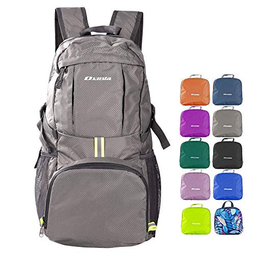 35L Lightweight Packable Backpack Waterproof Durable Hiking Travel Backpack Daypack - color: Gray