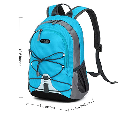 Bseash 10L Small Hiking Backpack for Kids Ages 3-6 Girls Boys Under 4 feet - color: Light Blue