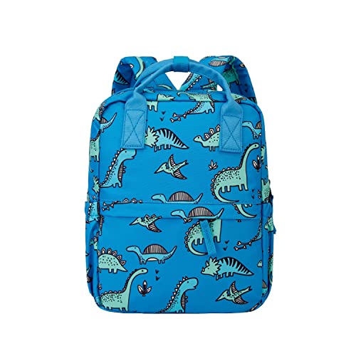 Cute Preschool Backpack Toddler School Book Bag for Girls Boys Kids Kindergarten Nursery Travel Bag with Chest Strap(12inch, Blue Dinosaur) - color: Blue Dinosaur, size: 12inch