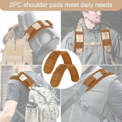 ZINZ 2-Pack Universal Shoulder Pad with Ultra Thick Cushion for Bag Luggage Bag Crossbody, Plus Long & Anti-Slip & Breathable,Khaki - color: Khaki