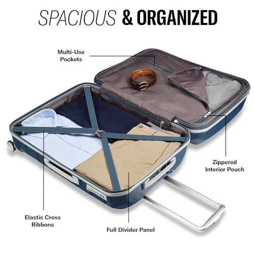 Samsonite Freeform 2-Piece Luggage Set - Carry-On & Large Checked Luggage with Dual Spinner Wheels - Durable Polypropylene Hardshell - TSA Lock, Airline-Approved - Expandable Hard Shell - Mint Green - color: Mint Green, size: 2-Piece Set (Carry-on/Large)