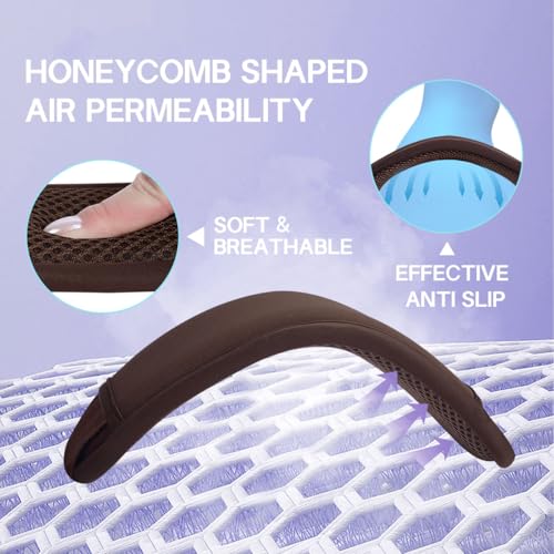 60 Inch Shoulder Strap with Removable Ultra-Thick Pad，Adjustable Buckles and Metal Hooks - color: Browm