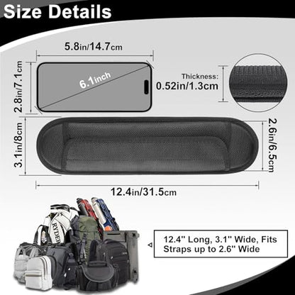 FIEIL 2 Pack Non-Slip Shoulder Strap Pad, Waterproof Air Cushion Shoulder Relief Pad, for Shoulder Bags, Guitar Strap, Detachable Shoulder Strap Pad Pads Help Relieve Shoulder Pain(Neoprene) - size: 2 Pack Neoprene