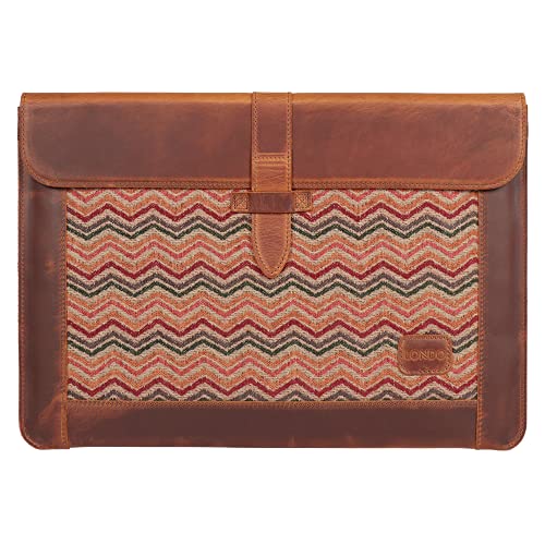 Londo Leather Sleeve Compatible with MacBook Pro 16 & MacBook Pro 15 Inch (M5, M4, M3, M2, M1, Pro, Max), Premium Top Grain Leather Laptop Bag, 2020 to 2026 Models - color: Camel, size: 15-16 inches