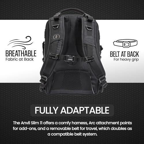 Tamrac Anvil Slim 11 Camera Backpack for Photographers DSLR Camera Bag with Laptop Compartment, Professional Photography Backpack, Camera Bag with Tripod Holder, Camera Carrying Case, Black - style: Anvil Slim 11