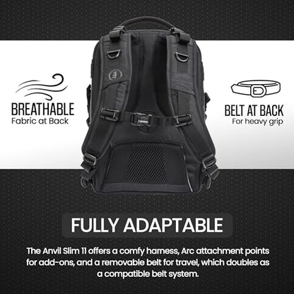 Tamrac Anvil Slim 11 Camera Backpack for Photographers DSLR Camera Bag with Laptop Compartment, Professional Photography Backpack, Camera Bag with Tripod Holder, Camera Carrying Case, Black - style: Anvil Slim 11