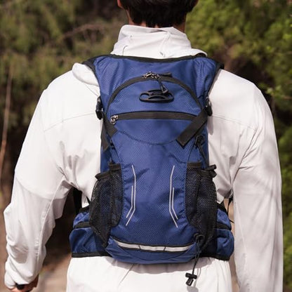 18L Hydration Backpack, Lightweight Breathable Hiking Backpack with Reflective Strips, for Riding Camping Running Commuting - color: Dark Blue