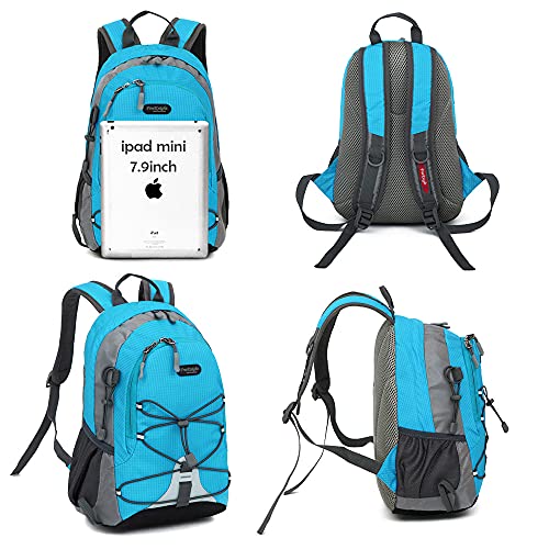 Bseash 10L Small Hiking Backpack for Kids Ages 3-6 Girls Boys Under 4 feet - color: Light Blue