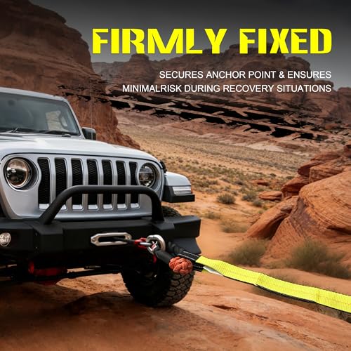 Heavy Duty Recovery Tow Strap, 2" x 20ft, 25,000 LBS Break Strength, Reinforced Loops,Winch Extension & Tree Saver Strap for Trucks, SUVs, Jeeps, ATVs and Off-Road Vehicle Emergency Recovery