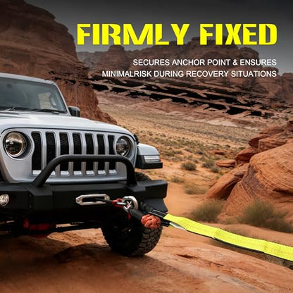 Heavy Duty Recovery Tow Strap, 2" x 20ft, 25,000 LBS Break Strength, Reinforced Loops,Winch Extension & Tree Saver Strap for Trucks, SUVs, Jeeps, ATVs and Off-Road Vehicle Emergency Recovery