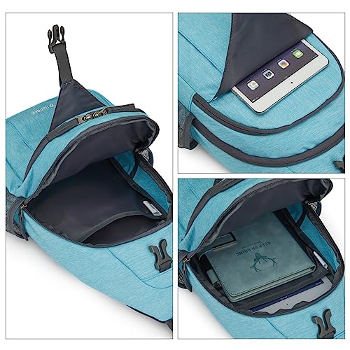 G4Free Sling Bag for Men and Women, RFID Blocking Crossbody Bag, Lightweight Sling Backpack for Travel, Hiking, Walking and Daily Use - color: Sky Blue