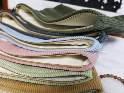 HAPPYHEIDI Large Makeup Bag Travel Cosmetic Pouch, Bronze Olive Green - color: Bronze Olive Green
