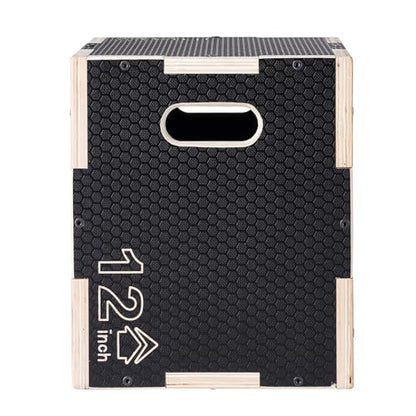 VEVOR 3 in 1 Plyometric Jump Box, Easy-to-Assemble Wood Plyo Box for Jumping Trainers, Home Gym Training and Conditioning - style: 16" x 14" x 12"