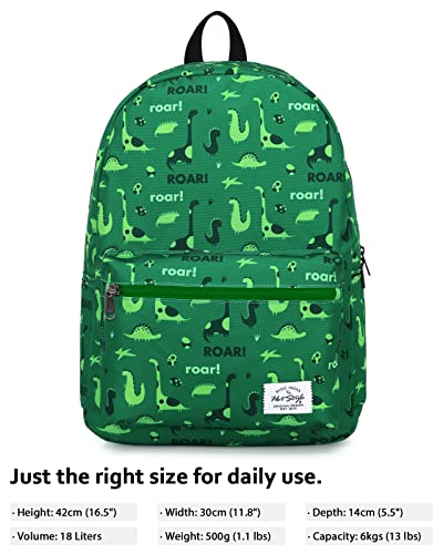 HotStyle TRENDYMAX Backpack for School Girls Boys & Preschool Kids, Two Sizes - color: D231b(2021), Dinosaurs Green, size: Big Kids (8+ years)
