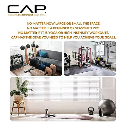 CAP Rubber Coated Hex Dumbbell Set with Storage Rack | 100–210 lb Options, Space-Saving Vertical Compact Storage for Home Gym Strength Training - size: 150 lb - Set, style: 12-Sided Black Handle
