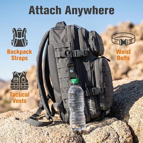 10 PCS Water Bottle Holder Hanging Clip Bottles Buckle Clip Portable Mineral Water Bottle Clip Nylon Beverage Bottles Strap Mineral Waters Ring Holder for Outdoor Camping Hiking