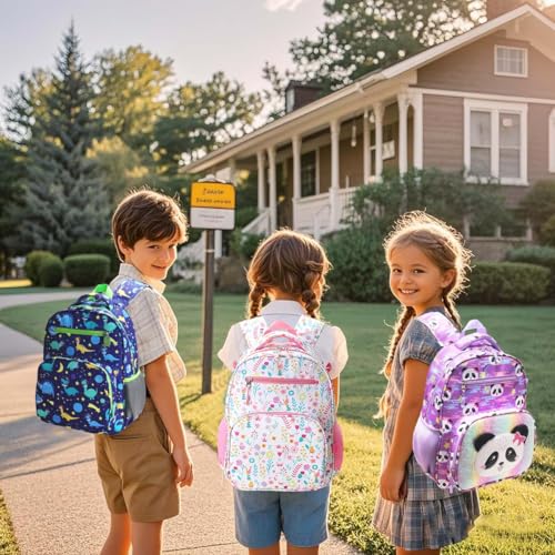 RHCPFOVR Kids Backpack for Girls - Girls Backpack 3-8 Ages Flower for Kids 15 Inch School Bookbag for Kindergarten Elementary School Bookbag for Girl 1st 2nd Grade - style: Flower