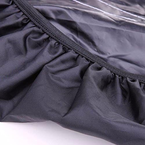 Hi-Visibility Backpack Rain Cover with Reflective Strip 100% Waterproof Ultralight Backpack Cover, Storage Pouch, for Hiking, Camping, Biking, Outdoor, Traveling - color: Black 1 Pack